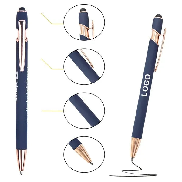 Stylus Retractable Ballpoint Pen with Stylus tip