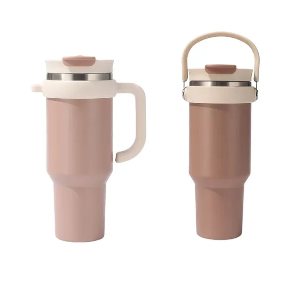 40oz Stainless Steel Tumbler Car Cup With Straw Lid