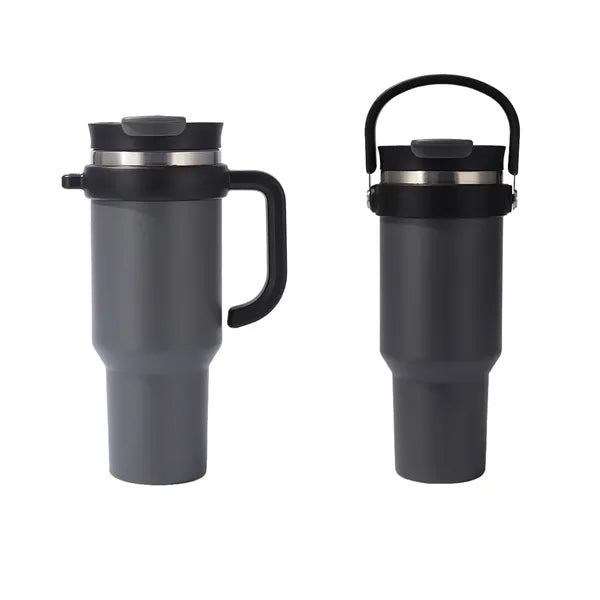 40oz Stainless Steel Tumbler Car Cup With Straw Lid