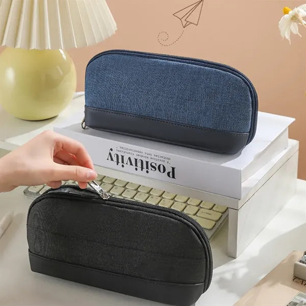 Zippered Pencil Case Organizer Pouch