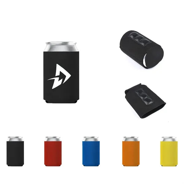 Insulated Neoprene Beverage Can Cooler with Built-in Magnets