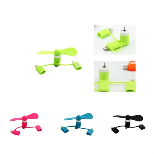 Multi-Connection Portable USB-Powered Hand Fan