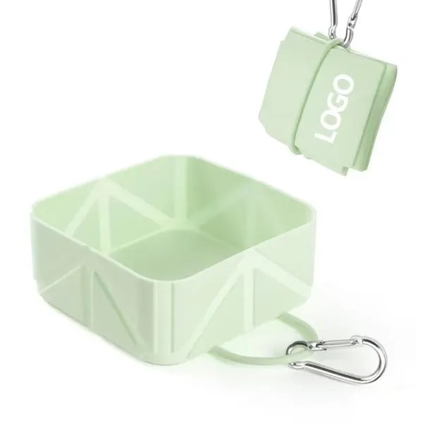Portable Pet Folding Bowl with Carabiner