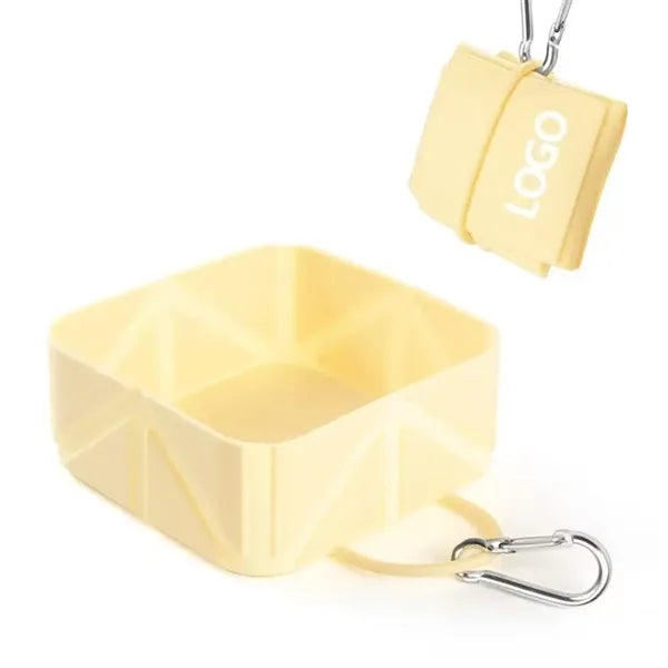 Portable Pet Folding Bowl with Carabiner