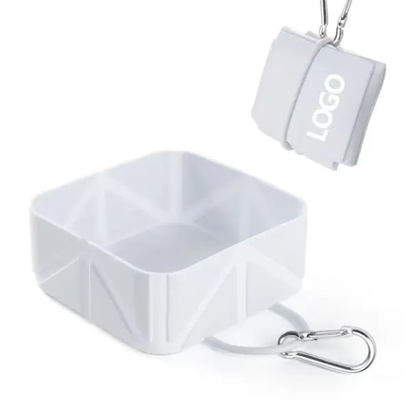 Portable Pet Folding Bowl with Carabiner