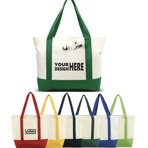 Large Heavyweight Cotton Canvas Boat Tote