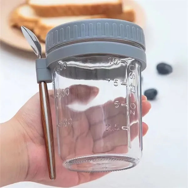Glass Jar with Lid & Spoon