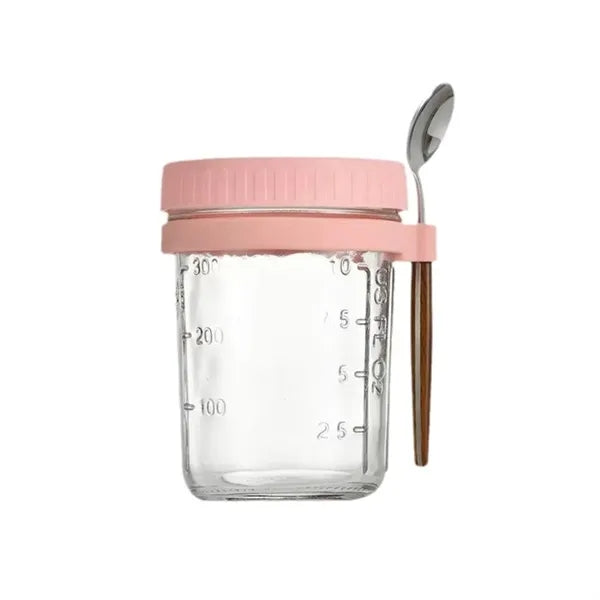 Glass Jar with Lid & Spoon