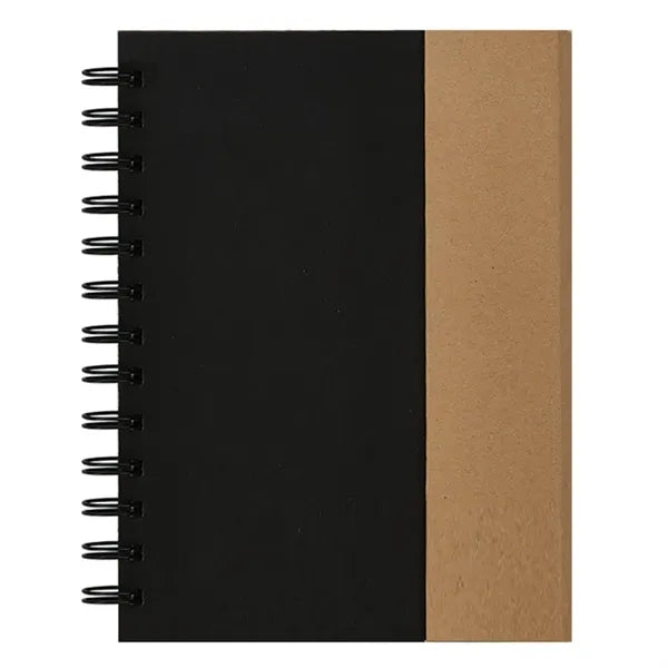 Two Tone Magnetic Spiral Notebook with Sticky Notes & Pen