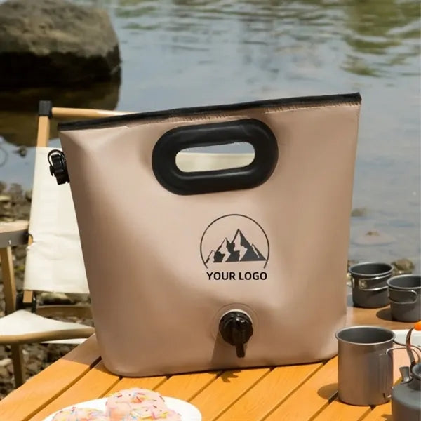 2-Gallon PVC Camping Water Bag With Stepless Flow Valve