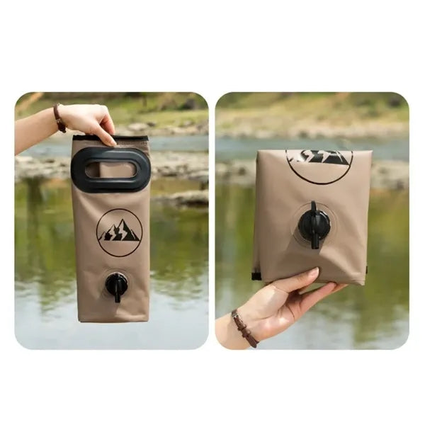 2-Gallon PVC Camping Water Bag With Stepless Flow Valve