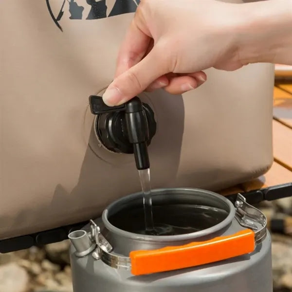 2-Gallon PVC Camping Water Bag With Stepless Flow Valve