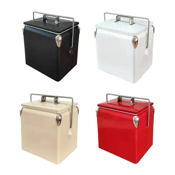 13L Insulated Metal Beverage Cooler with Handle