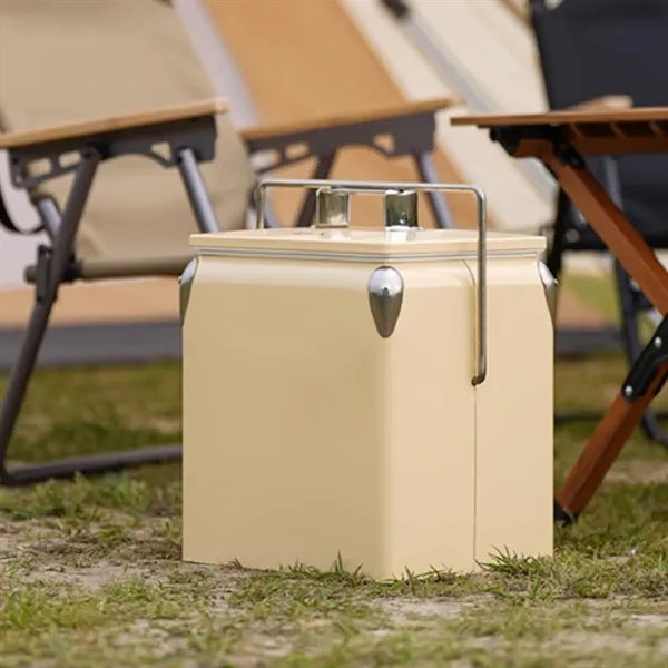 13L Insulated Metal Beverage Cooler with Handle