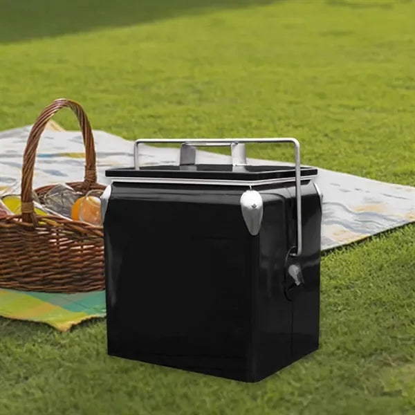 13L Insulated Metal Beverage Cooler with Handle