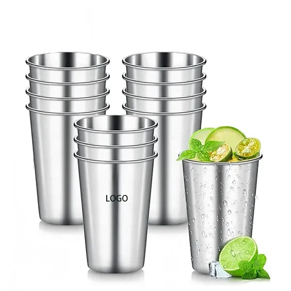24oz Stainless Steel Pint Cup Drinking Glasses