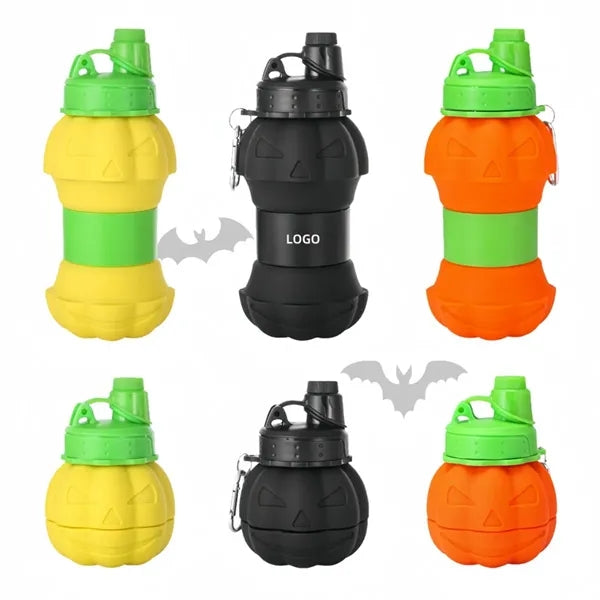 Halloween Pumpkin-Shaped Collapsible Silicone Cup