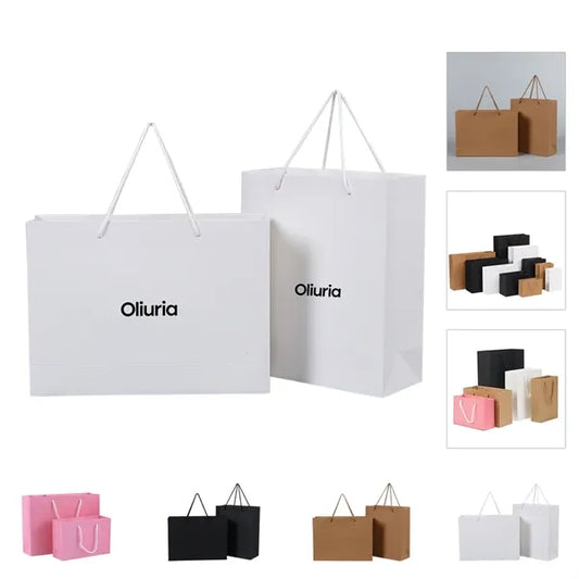Full Color Matte Laminated Paper Grocery Tote Bag W/ Handle