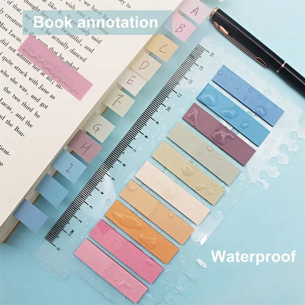 600 Pcs Colorful Sticky Note Tabs Page Markers and Pen Set