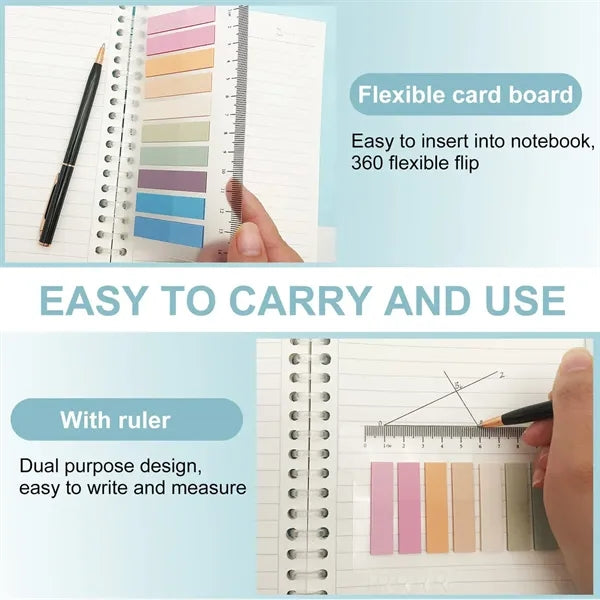 600 Pcs Colorful Sticky Note Tabs Page Markers and Pen Set