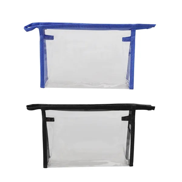 PVC Transparent Cosmetic Pouch Zipper Makeup Bag