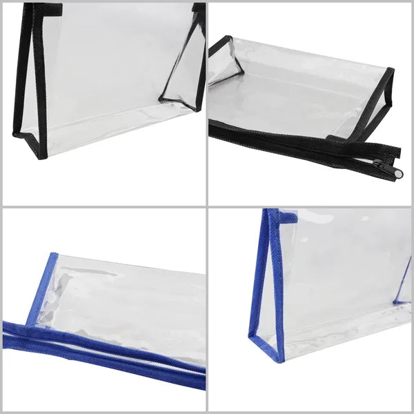 PVC Transparent Cosmetic Pouch Zipper Makeup Bag