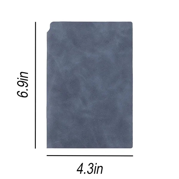 A6 PU Leather Pen-Clip Equipped 100-Sheet Sleek Notebook