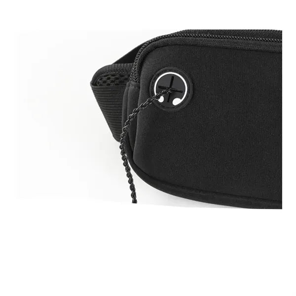 Fitness Running Dual Pocket Waist Bag with Headphone Jack
