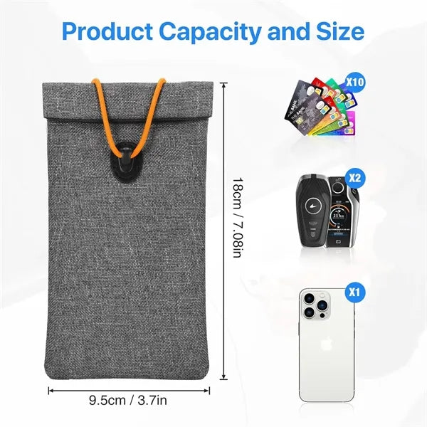 RFID Blocking Canvas Signal Shield Pouch