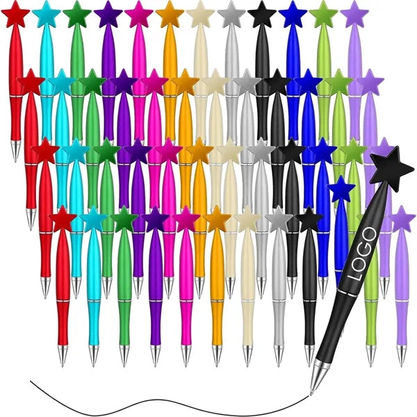 1.0 mm Star Shape Black Ink Ballpoint Pens