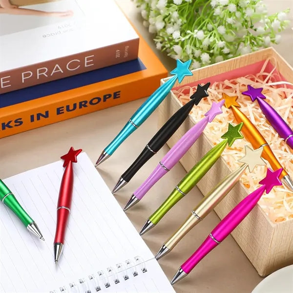 1.0 mm Star Shape Black Ink Ballpoint Pens