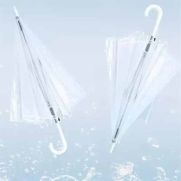 Transparent long-handled umbrella