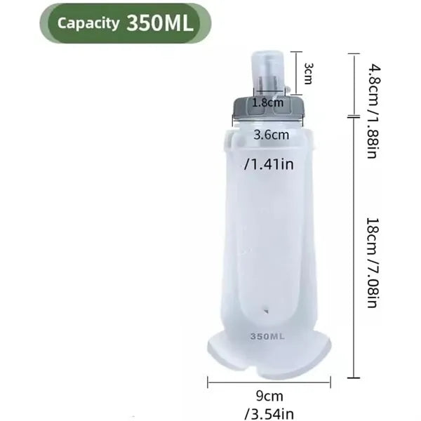 11.8oz TPU Foldable Outdoor Sports Bottle with Lid