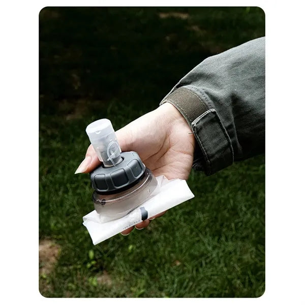 11.8oz TPU Foldable Outdoor Sports Bottle with Lid