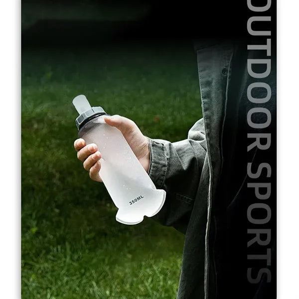 11.8oz TPU Foldable Outdoor Sports Bottle with Lid