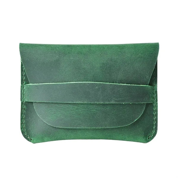 Crazy Horse Leather Minimalist Ultra-Slim Casual Card Holder
