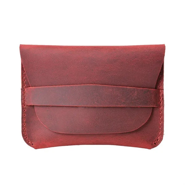 Crazy Horse Leather Minimalist Ultra-Slim Casual Card Holder