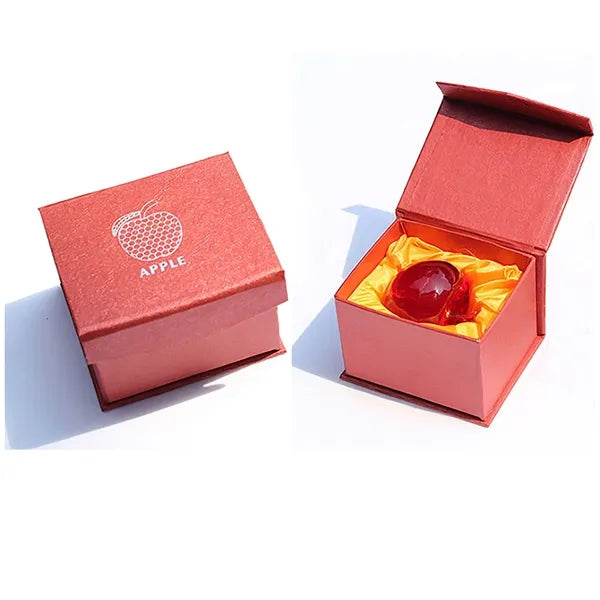 2.4In Crystal Apple Paperweight Craft Decoration