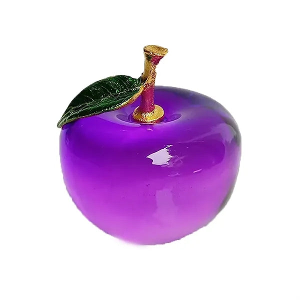 2.4In Crystal Apple Paperweight Craft Decoration