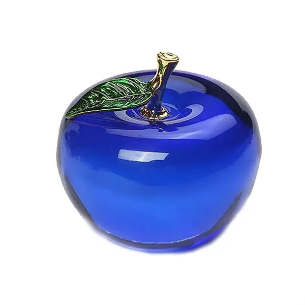 2.4In Crystal Apple Paperweight Craft Decoration