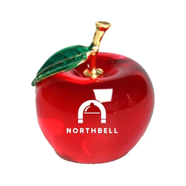 2.4In Crystal Apple Paperweight Craft Decoration