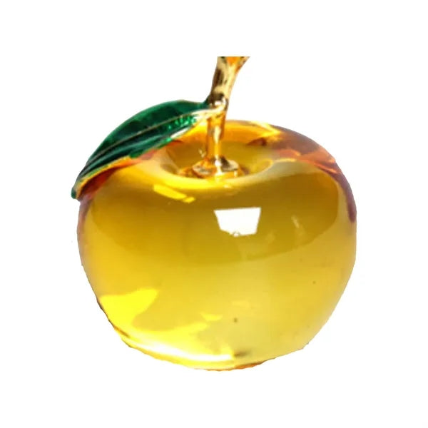 2.4In Crystal Apple Paperweight Craft Decoration