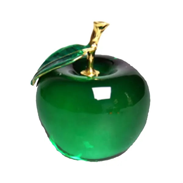 2.4In Crystal Apple Paperweight Craft Decoration