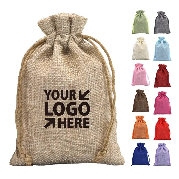 Burlap Drawstring Gift Pocket