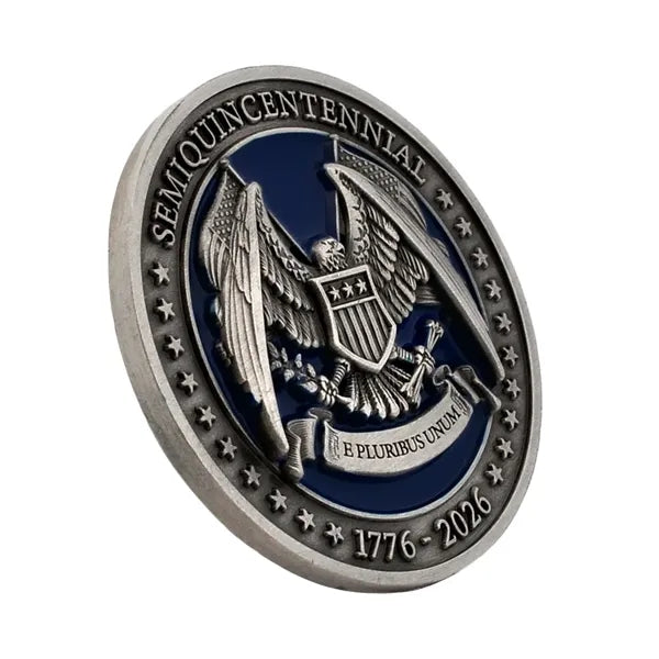 Semiquincentennial 3D Challenge Coin