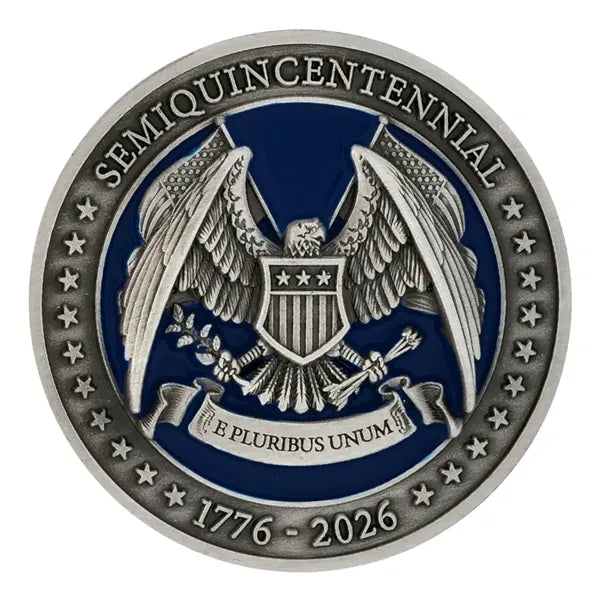 Semiquincentennial 3D Challenge Coin