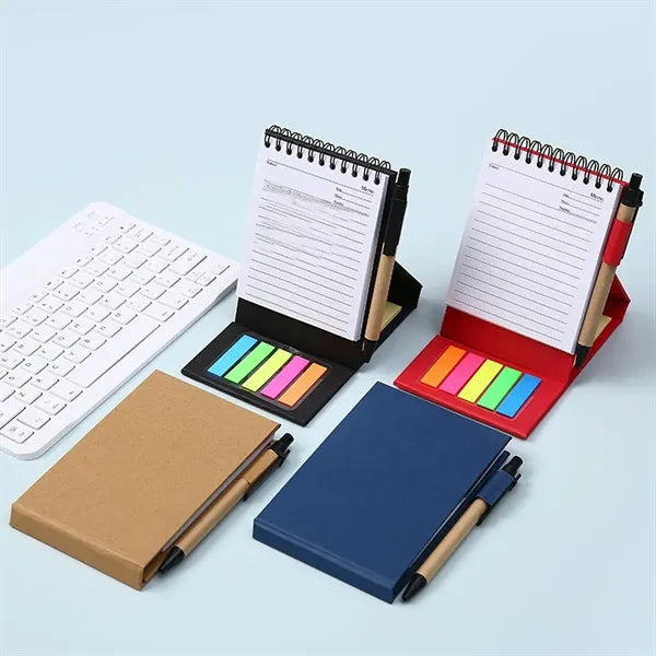 3 in 1 Notepad Sticker Notes Sticky Notebook With Pen Set