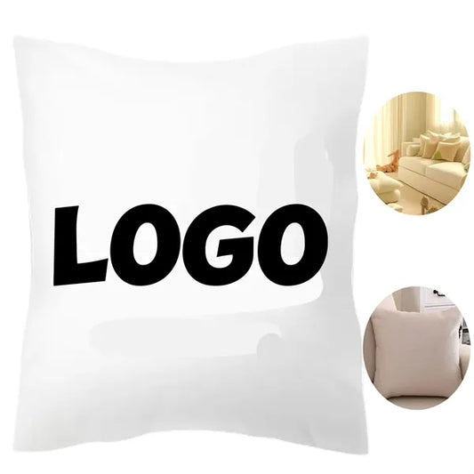 Logo Throw Pillow with Soft Touch Cover