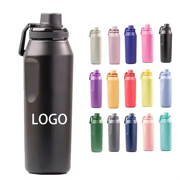 25oz Capacity Rotating-Lid Double-Wall Stainless Steel Cup