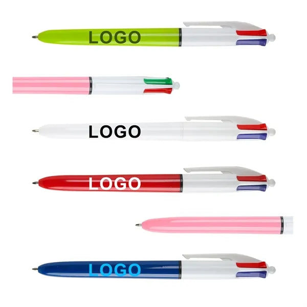 Multicolor Smooth Click Ballpoint Pen Free Shipping